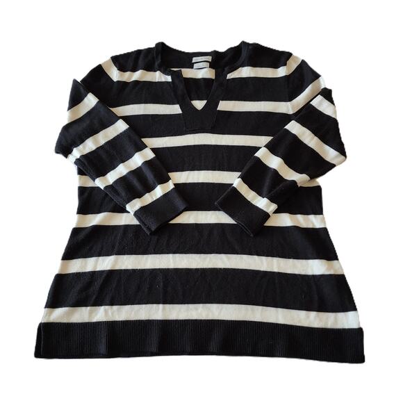 Van Heusen Striped V-Neck Knit Sweater L - Picture 5 of 10